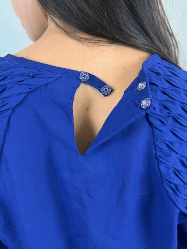 ISABEL MARANT Blue Lagenlook Long Sleeve Tunic Blouse Shirt Size M - Picture 8 of 11