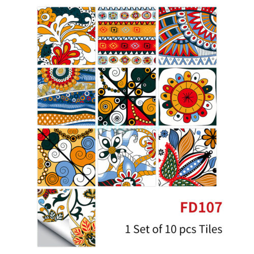 10x Moroccan Tile Stickers Kitchen Bathroom Self-adhesive Wall DIY Decors AU NEW - Picture 39 of 41