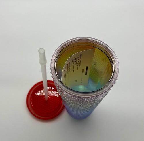 Nuevo vaso con tachuelas Venti Cold Cup Rainbow 2020 Pride Collection 24 oz - Imagen 3 de 4