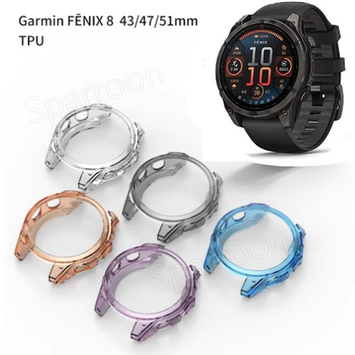 For Garmin Fenix 8 43mm 47mm 51mm TPU Shockproof Bumper Protective Case Cover - Picture 2 of 22