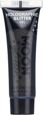 Holographic Fine Face Body Glitter Gel by Moon Glitter - Black - Cosmetic Festi