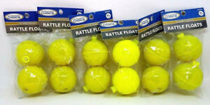 1 3//4IN 2 PER PACK 6 PACKS OF TOURNAMENT CHOICE RATTLE FLOATS
