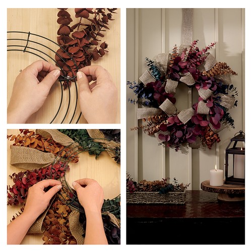 SimpleStyle 12 inch Wire Wreath, Green, 13 Gauge - Picture 5 of 7