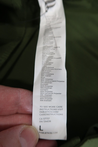 Fabletics The Only Pant Mens 36x29 Green Stretch Fabric Water Resistant NEW - Picture 2 of 11