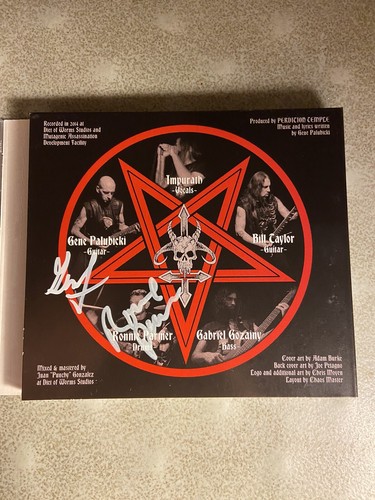 Mint Hand Signed Double Delux CD Set Perdition Temple ‎The Tempter's Victorious - Afbeelding 2 van 8