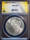 1881-S $1 Silver Morgan MS 63 ANACS Solid Example New # 7432867 + Bonus