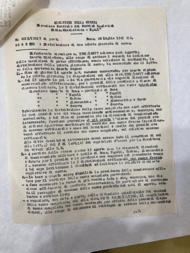 WW2 LOT DOCUMENTS VARIOUS ALPINE BATTALION VAL TOCE III°GROUP 1941. - Picture 10 of 24