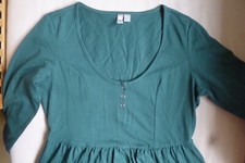 ASOS Cotton Jersey A-Line Smock Midi Dress Button Forest Green UK 8 NWT