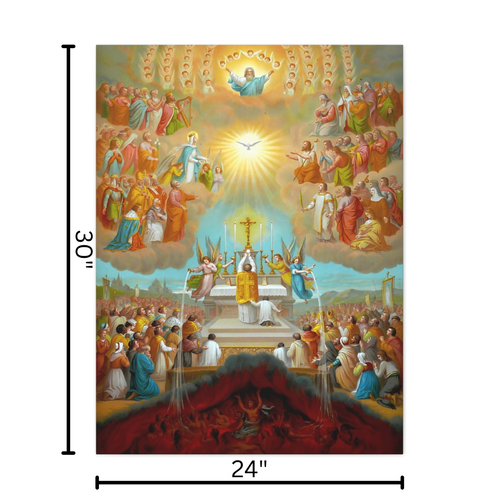 24x30 Communion of the Saints Canvas, Catholic Mass Wall Art Home Decor - Picture 6 of 6