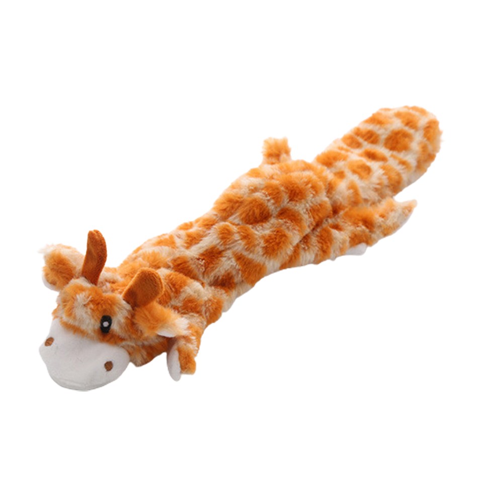 Pet Bite Toy Soft Plush Relieve Boredom Squirrel Raccoon Deer Penguin