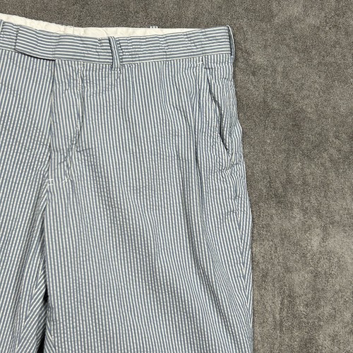 Polo Ralph Lauren Shorts Mens Seersucker Sz 38 10.5" Inseam Striped Bermuda - Picture 2 of 8