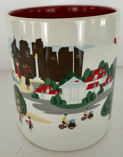Starbucks Indonesia Series 2014 Graphic Mug White 16 oz FREE SHIPPING TOP - Bild 2 von 5