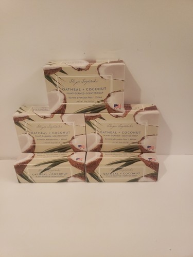 5) Shugar Soapworks Oatmeal Coconut Vegan Scented Bar Soap, 5 oz, New/Sealed USA - Picture 3 of 9