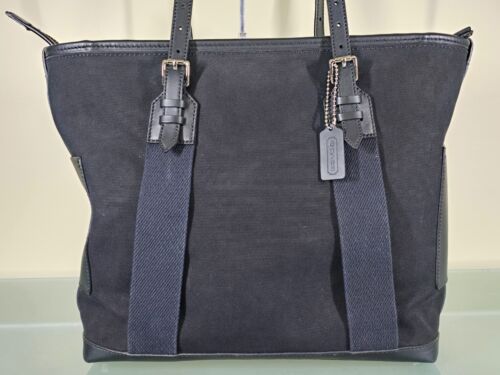Coach Bleecker Canvas Leather City Weekender Legacy Tote Shoulder Bag Men 70963 - Picture 3 of 19