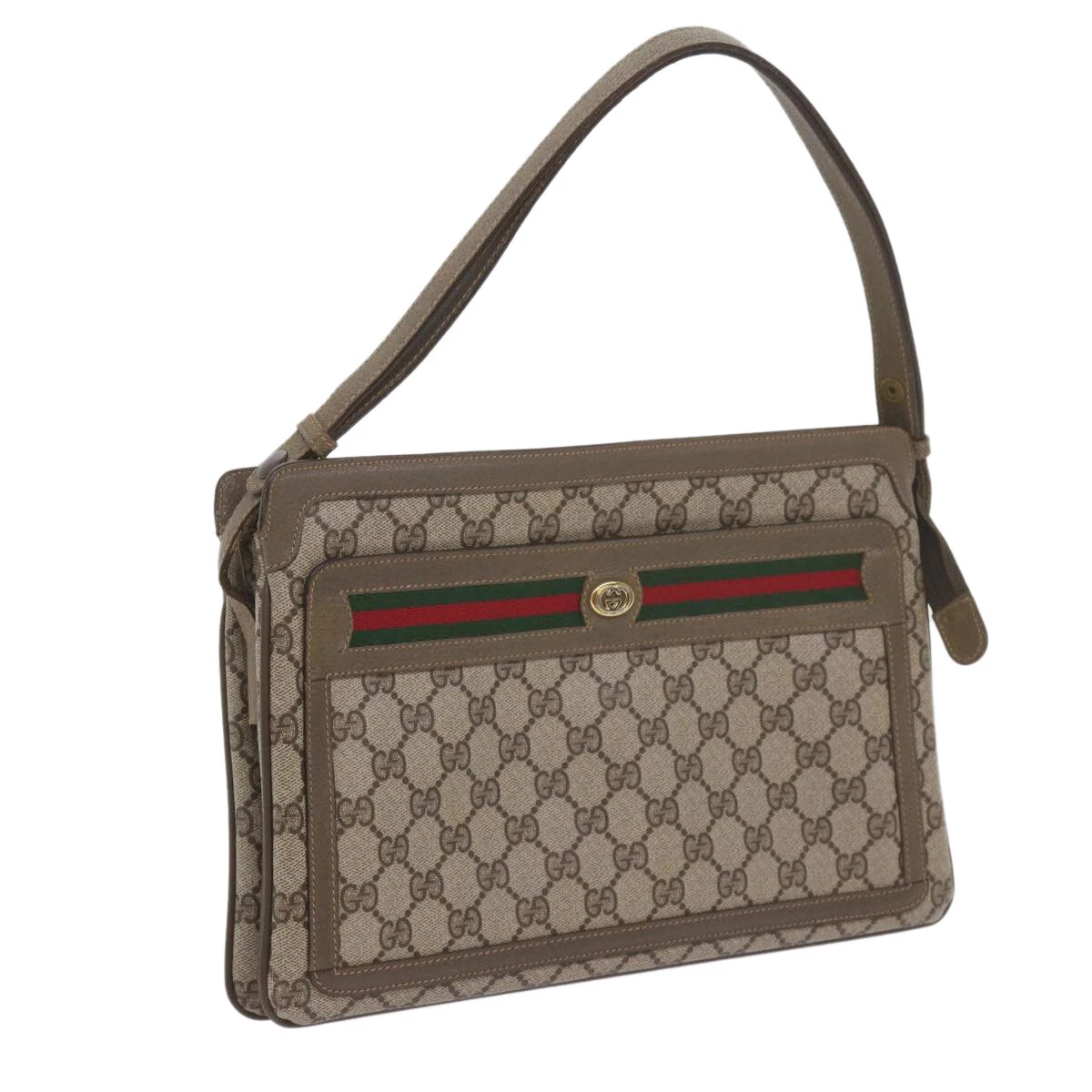 Sac bandoulière GUCCI GG Supreme Web Sherry Line beige rouge 41 02 090 authentique am5260