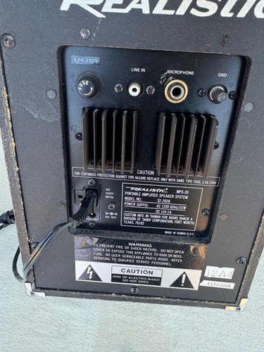 Realistic Portable Amplified Speaker for Plug in Microphone mps-20 - Picture 5 of 5
