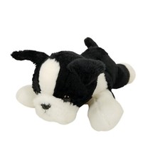 Aurora Flopsie Buster Boston Terrier Dog Plush Black White Stuffed Animal 2016
