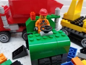 ❤️Lego Road Construction Set 6187 Dump Truck Excavator Steam Roller Free Ship