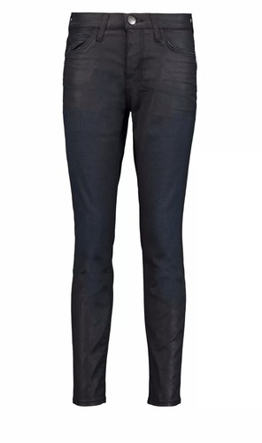 CURRENT ELLIOTT Women's NWT Size 23 24 STILETTO Blue Stretch Coated Denim Jeans - Picture 3 of 12