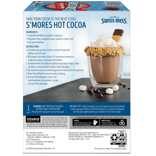 Swiss Miss Milk Chocolate Hot Cocoa, K-Cup Pods, 22 Count The Authentic Taste - Picture 13 of 14