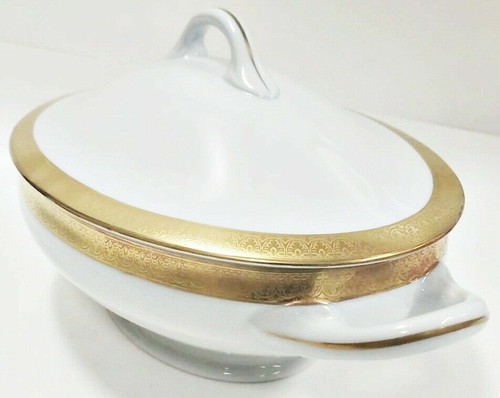 Haviland Limoges Valencay ovale Gemüseschale mit Deckel Servierschale - Bild 5 von 11