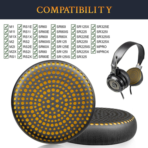 SOULWIT Earpads for Grado Sr60/Sr60E/Sr60I/Sr60Is/Sr60X, Sr80/Sr80E/Sr80I/Sr80Is - Picture 3 of 12