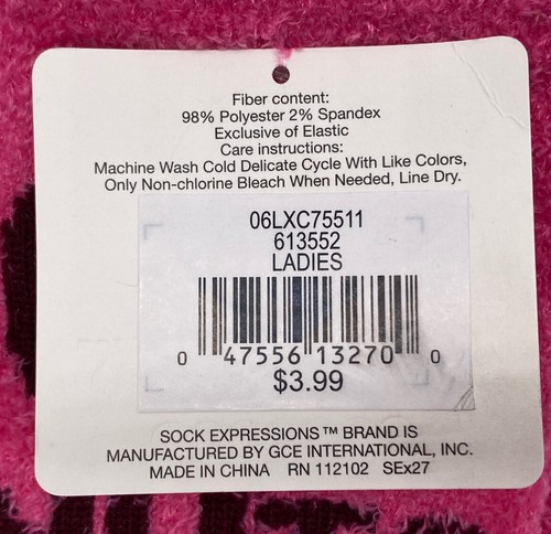 New Sock Expressions Go Nuts Squirrels Pink Microvelour Low Cut Socks NWT - Picture 5 of 5
