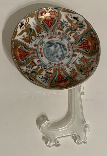 Schöne antike Edo Periode Arita Imari Uzufuku Porzellan Teller oder Schale Japan - Bild 4 von 13