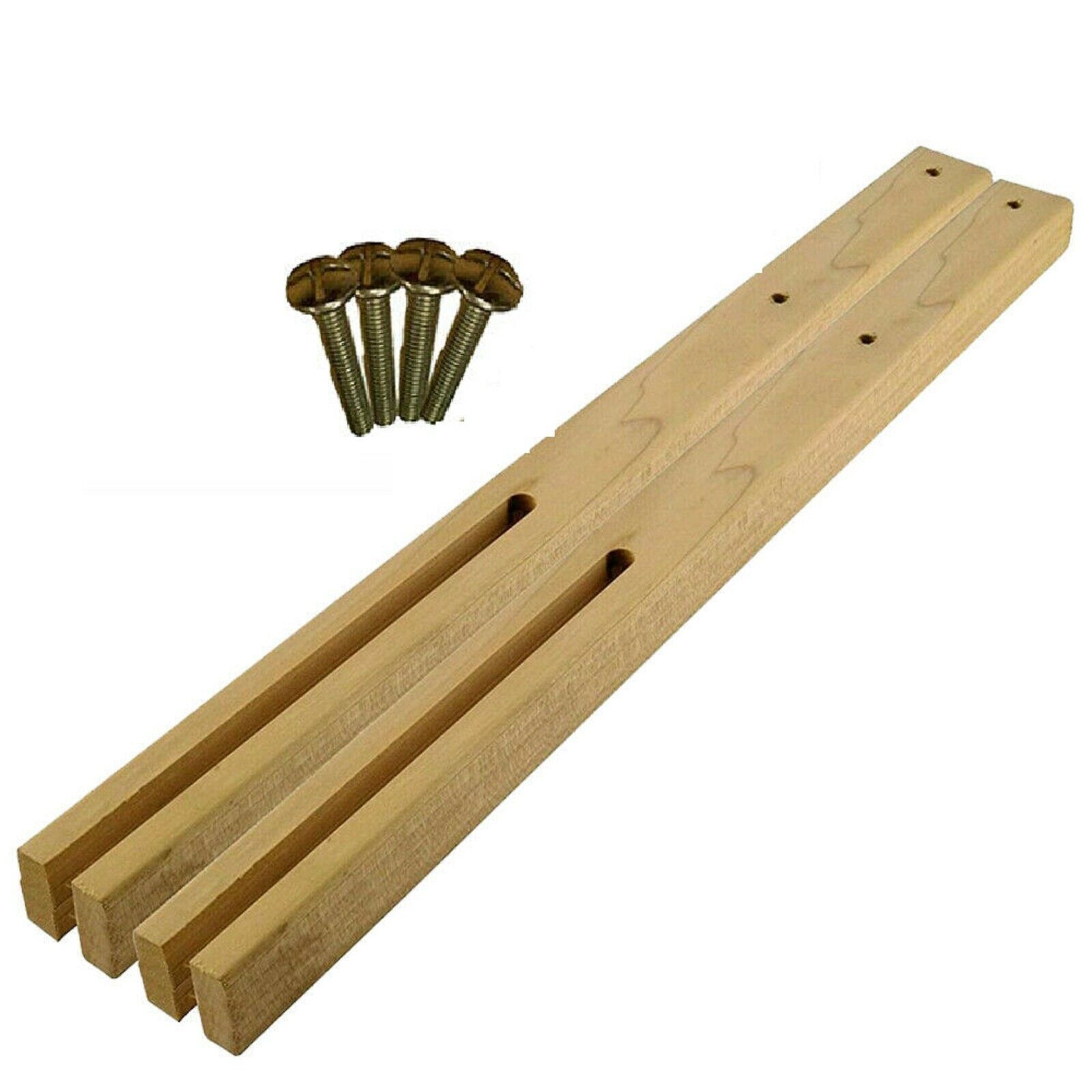 Multi Fit Headboard Legs Struts Pair Hardwood Slotted PreDrilled Screw
