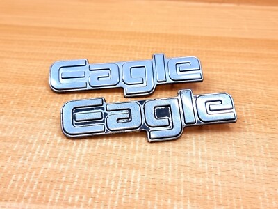 1976-1987 AMC EAGLE EMBLEM - PAAR - ORIGINAL - VINTAGE - USA