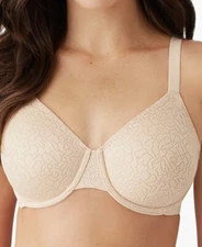 WACOAL 855345 Inside Job Side Support Seamless Underwire Bra Sand Size 40DDD