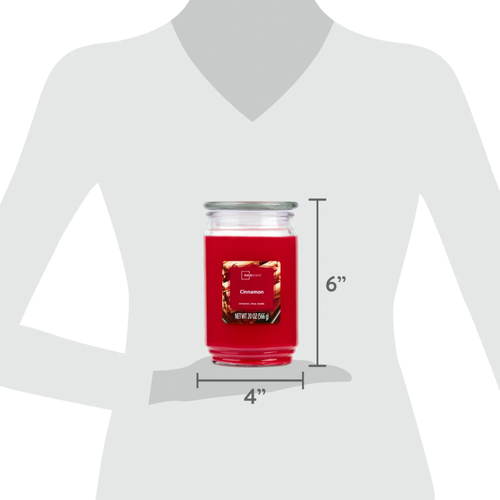 Cinnamon Scented Single-Wick Large Glass Jar Candle, 20 Oz, Cylinder (2 Pack) - Picture 12 of 12