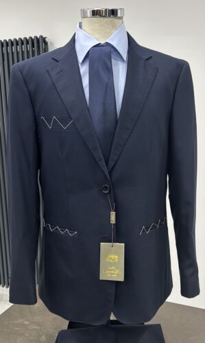 ABITO UOMO SARTORIALE BLU DROP 0 CALIBRATO 57 59 61 63 65 67 69 FRESCO LANA P/E - Zdjęcie 11 z 14
