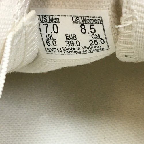 VANS Zapatos Adultos Blanco Floral Clásico Zapatilla Sin Cordones 500714 Hombres 7 Mujeres 8.5 - Imagen 7 de 10