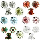 3 Christmas Wall Hanging Foil Decoration-Bell, Ball,SnowFlake Ceiling Decor-SET