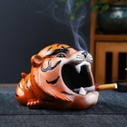 Ashtray Creative Tiger Statue Ceramic Ash Container Table Decoration Tea Play