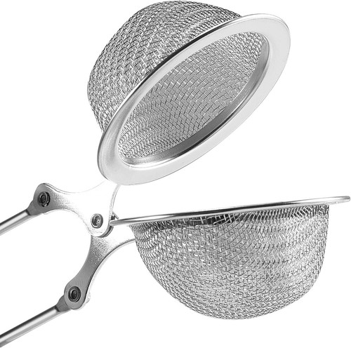 Snap Ball Tea Strainer Exptolii 3 Pack Stainless 3 Tea Infuser Filter w/ Handle - Picture 4 of 7