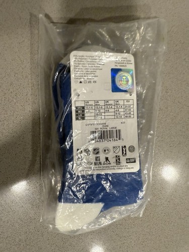 NEW Duke Blue Devils College NCAA Crew Socks 501 Royal Size Large 10-13 Sealed - Picture 2 of 3