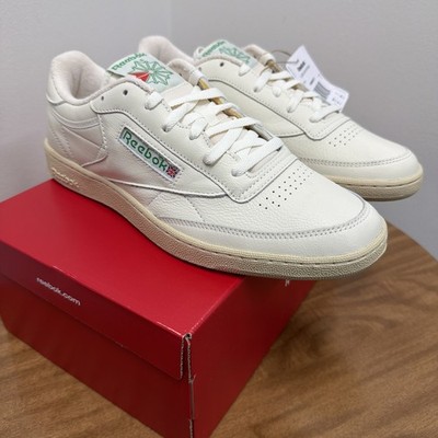 Men Reebok Club C 85 Vintage Shoes Sneakers Chalk White Green Size 12 100000317