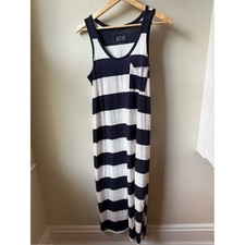 ATM Anthony Thomas Melillo Striped Coastal Maxi Dress Beachy Jersey Preppy M