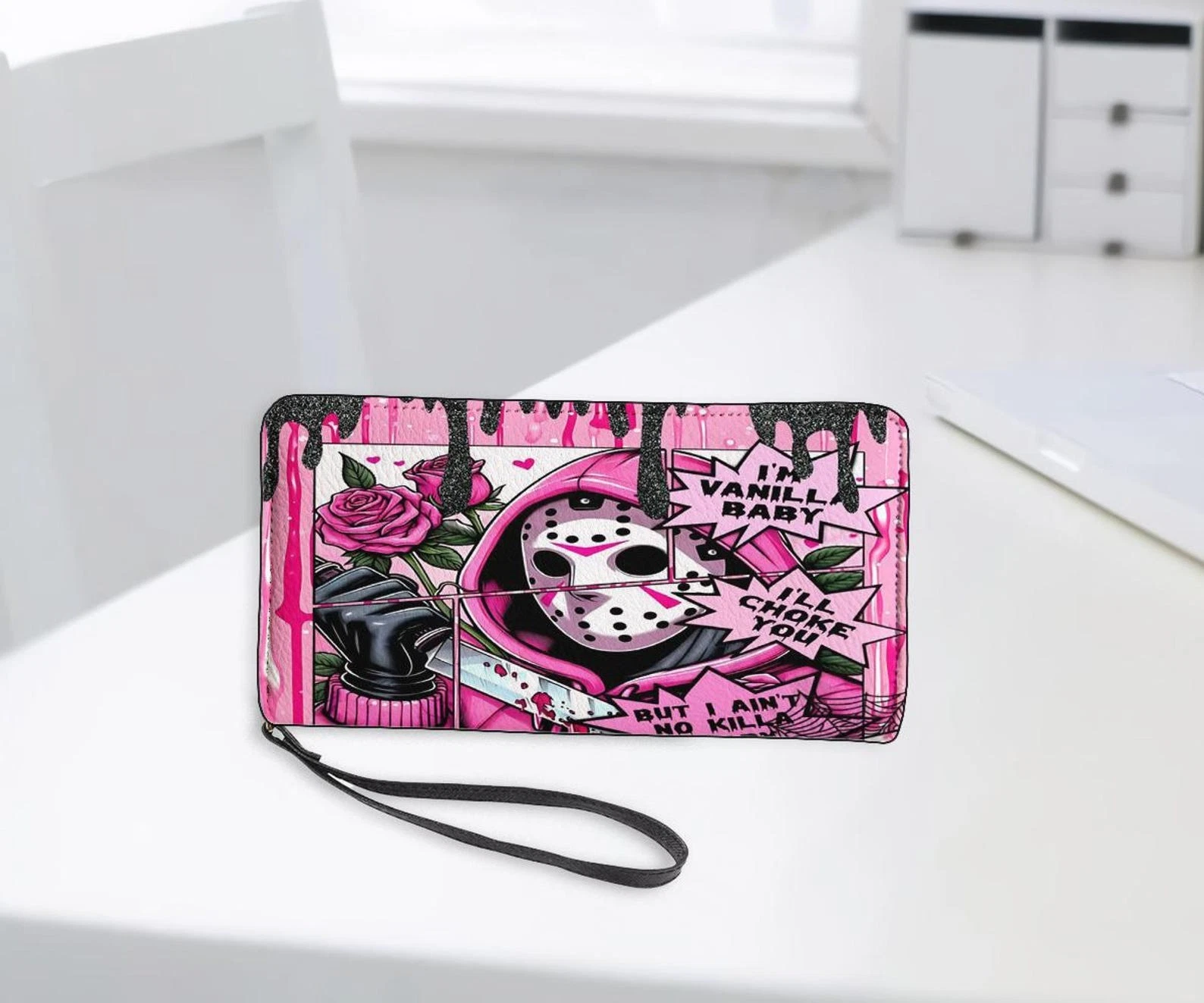 Horror Halloween Personalized Leather Handbag, Horror Shoulder Bag