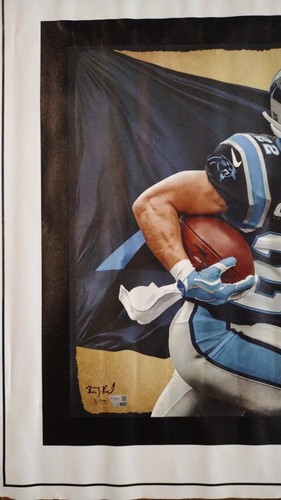 RARE!! Christian McCaffrey Carolina Panthers 26" x 22" Canvas Giclee Print #3/25 - Picture 5 of 8