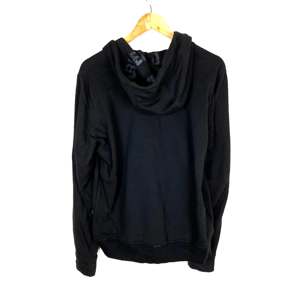 Pull homme Harley Davidson taille L zip intégral noir poches kangourou capuche - Photo 2/4