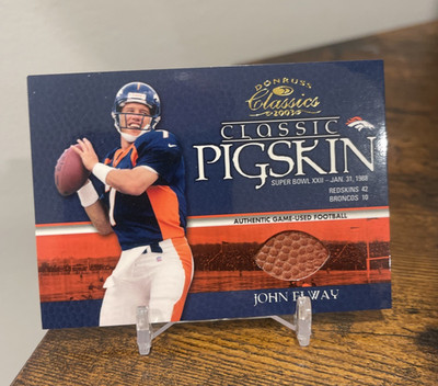 2003 Donruss Classics Pigskin John Elway SUPER BOWL GAME-USED FOOTBALL #/250