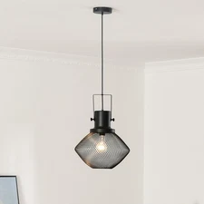 14" Industrial Pendant Light Metal Wrought Mesh Chandelier Fixture Living Room