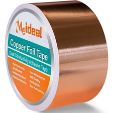 Meideal Copper Foil Tape 2inch X 33 FT with Dual 2" X 396",