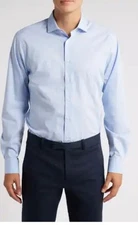 Nordstrom Tech-Smart Extra Trim Fit Dress Shirt NWOT Sz 16.5, Blue