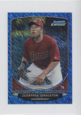 2013 Bowman Cream of the Crop Chrome Mini Refractor Blue Wave Jon Singleton 00jz