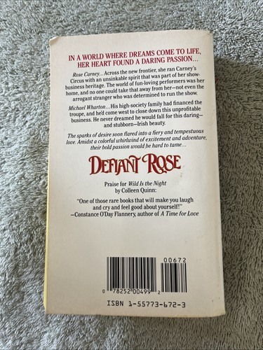 Colleen Quinn - Defiant Rose - 1992 - paperback - Foto 4 di 6