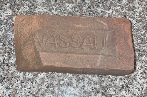 Antiker aufgearbeiteter ZIEGEL gestempelt NASSAU New York? Handgefertigt? - Bild 12 von 24